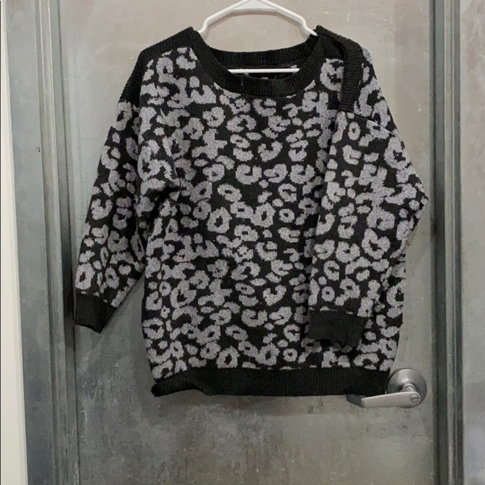 Animal Print August Silk Oversized Sweater